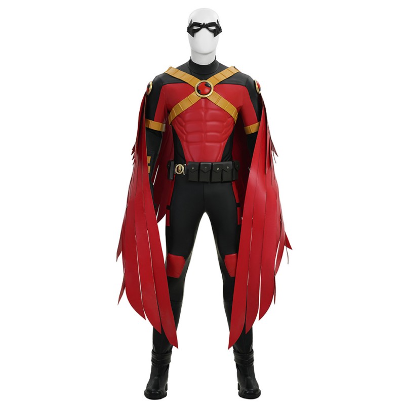 Tim Drake Cosplay Costume Red Robin Suit Superhero Outfit Adult Full Set