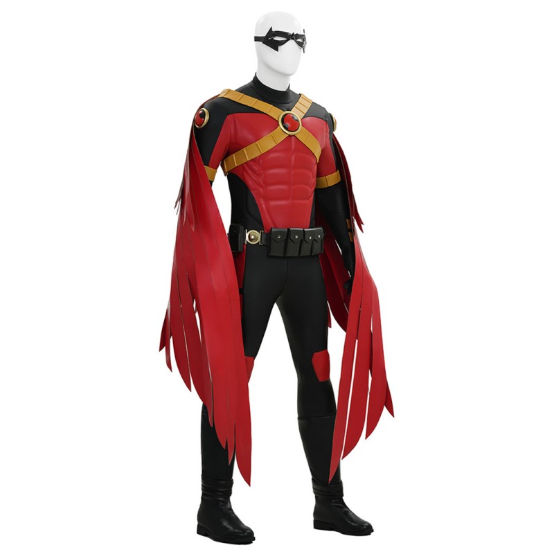 Tim Drake Cosplay Costume Red Robin Suit Superhero Outfit Adult Full Set