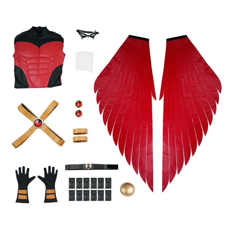Tim Drake Cosplay Costume Red Robin Suit Superhero Outfit Adult Full Set
