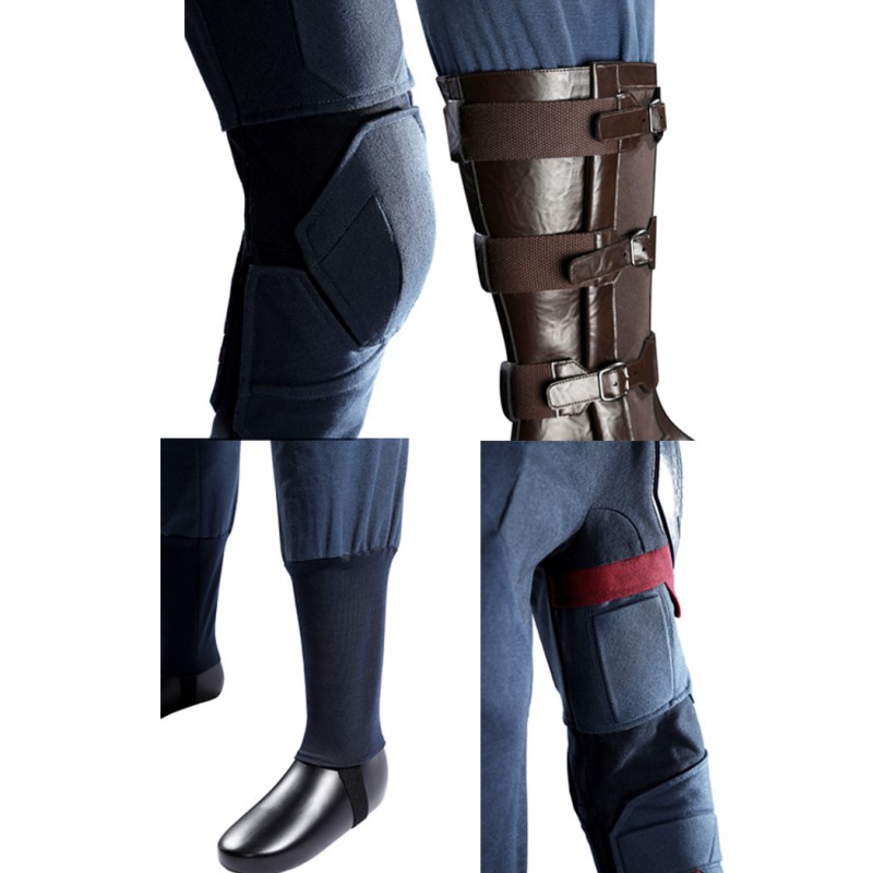 Captain America Steve Rogers Cosplay Costume Avengers Endgame Superhero Suit Deluxe Version