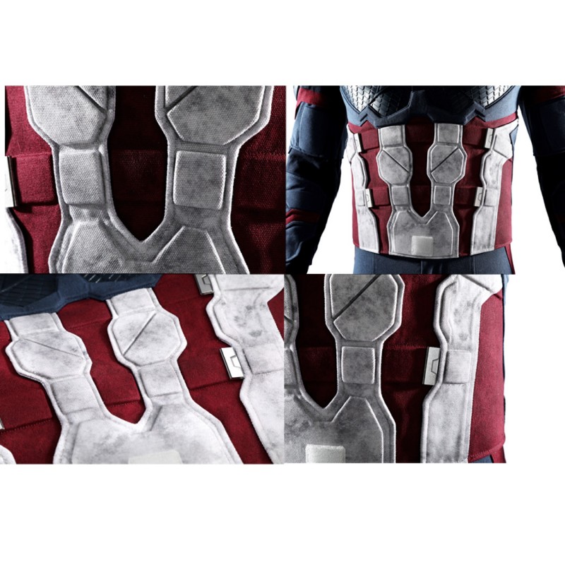 Captain America Steve Rogers Cosplay Costume Avengers Endgame Superhero Suit Deluxe Version