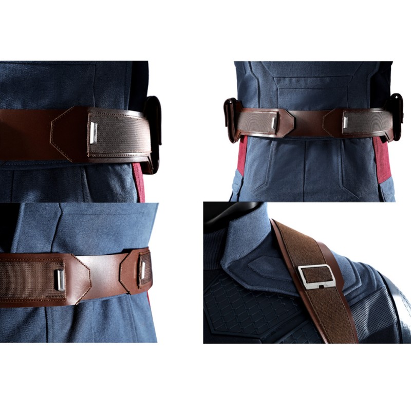 Captain America Steve Rogers Cosplay Costume Avengers Endgame Superhero Suit Deluxe Version