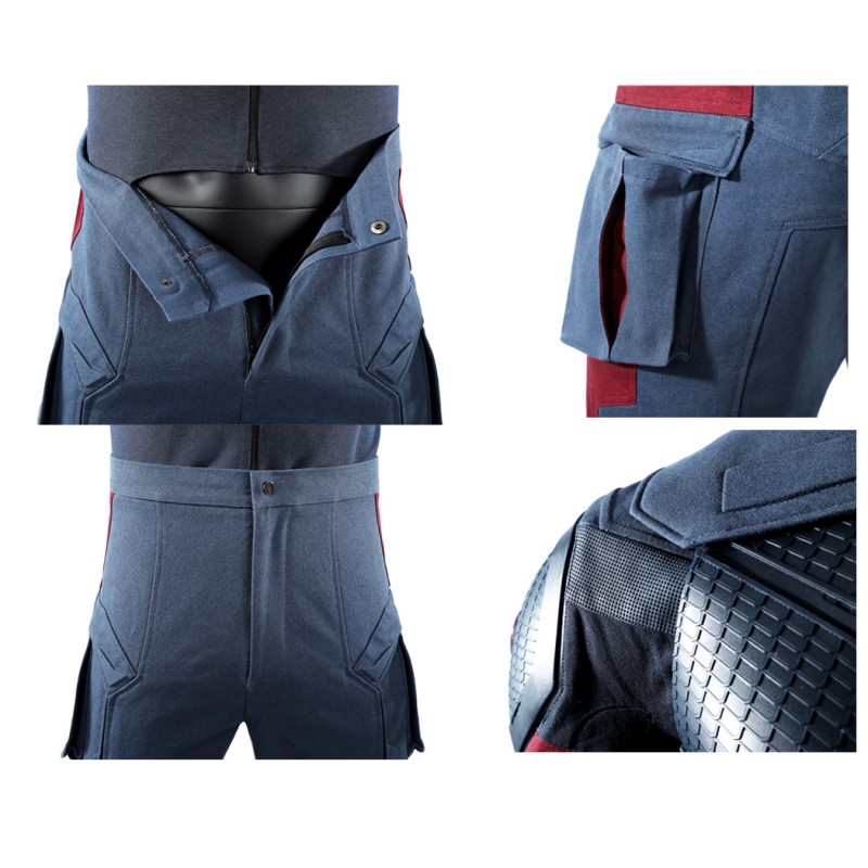 Captain America Steve Rogers Cosplay Costume Avengers Endgame Superhero Suit Deluxe Version