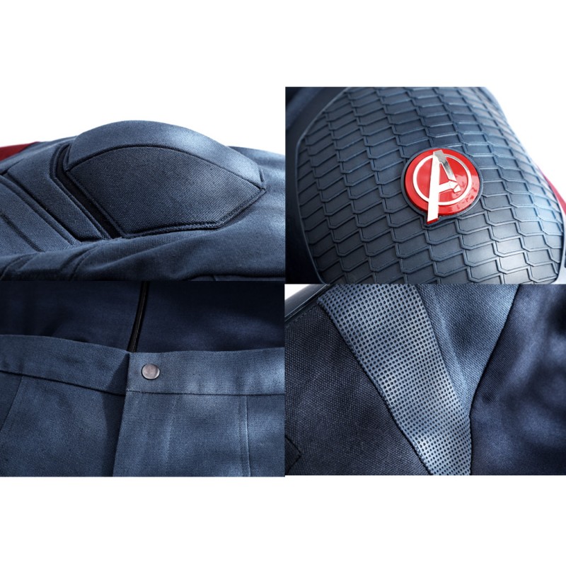 Captain America Steve Rogers Cosplay Costume Avengers Endgame Superhero Suit Deluxe Version