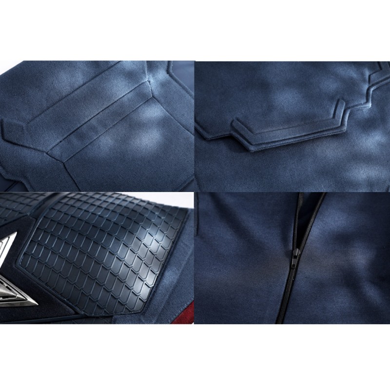 Captain America Steve Rogers Cosplay Costume Avengers Endgame Superhero Suit Deluxe Version