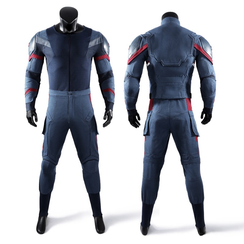Captain America Steve Rogers Cosplay Costume Avengers Endgame Superhero Suit Deluxe Version