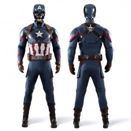 Ready To Ship - Captain America Steve Rogers Cosplay Costume Avengers Endgame Superhero Suit Deluxe Version
