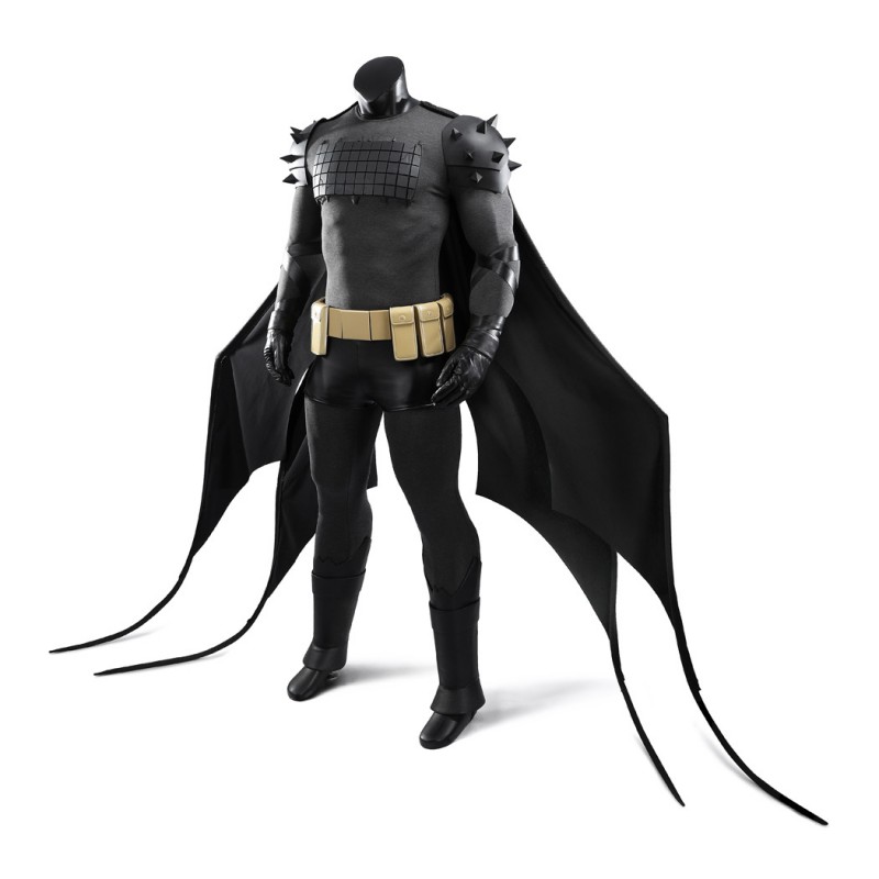 Bruce Wayne Absolute Cosplay Costume Men Superhero Leather Black Suit