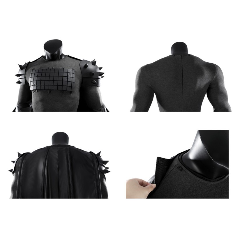 Bruce Wayne Absolute Cosplay Costume Men Superhero Leather Black Suit