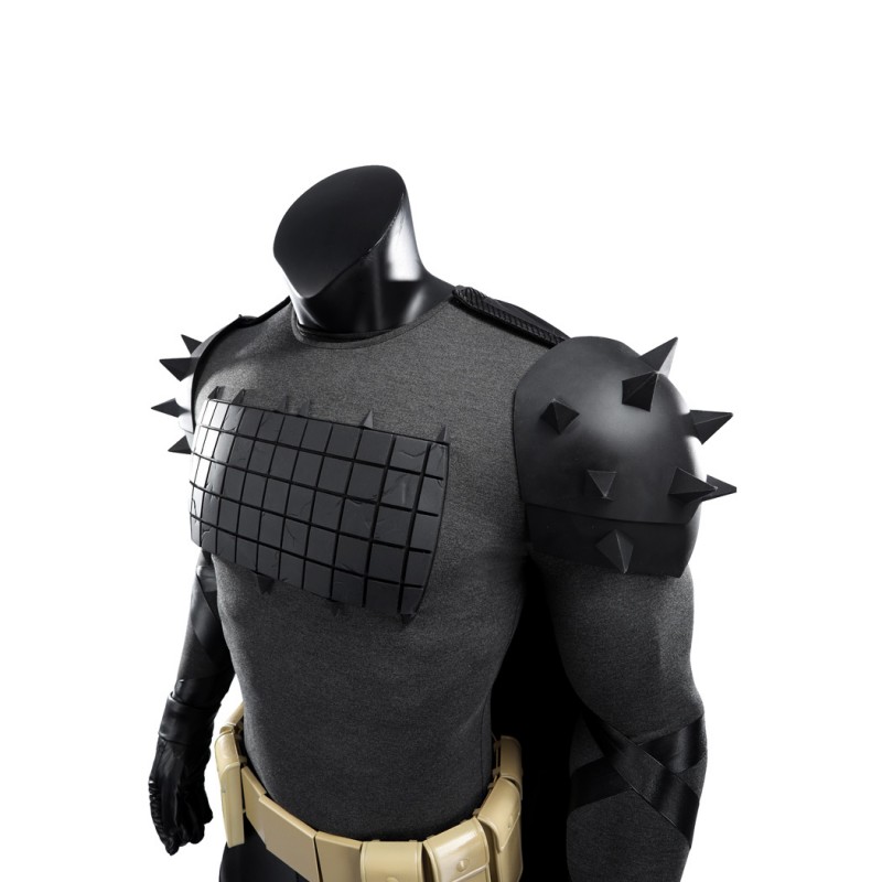 Bruce Wayne Absolute Cosplay Costume Men Superhero Leather Black Suit