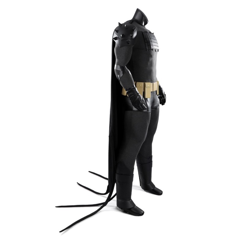 Bruce Wayne Absolute Cosplay Costume Men Superhero Leather Black Suit