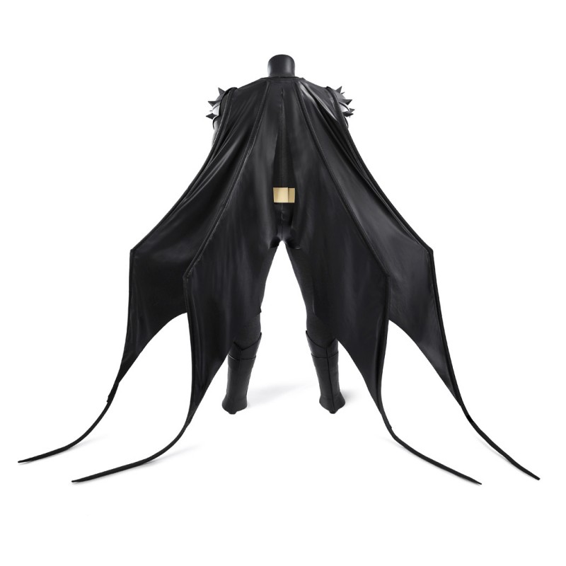 Bruce Wayne Absolute Cosplay Costume Men Superhero Leather Black Suit