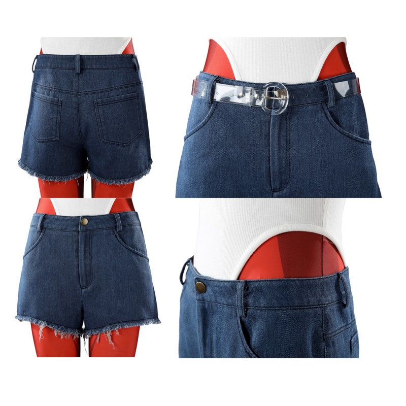 Dispatch Malevola Cosplay Costume Red Bodysuit for Women with Tail Full Set