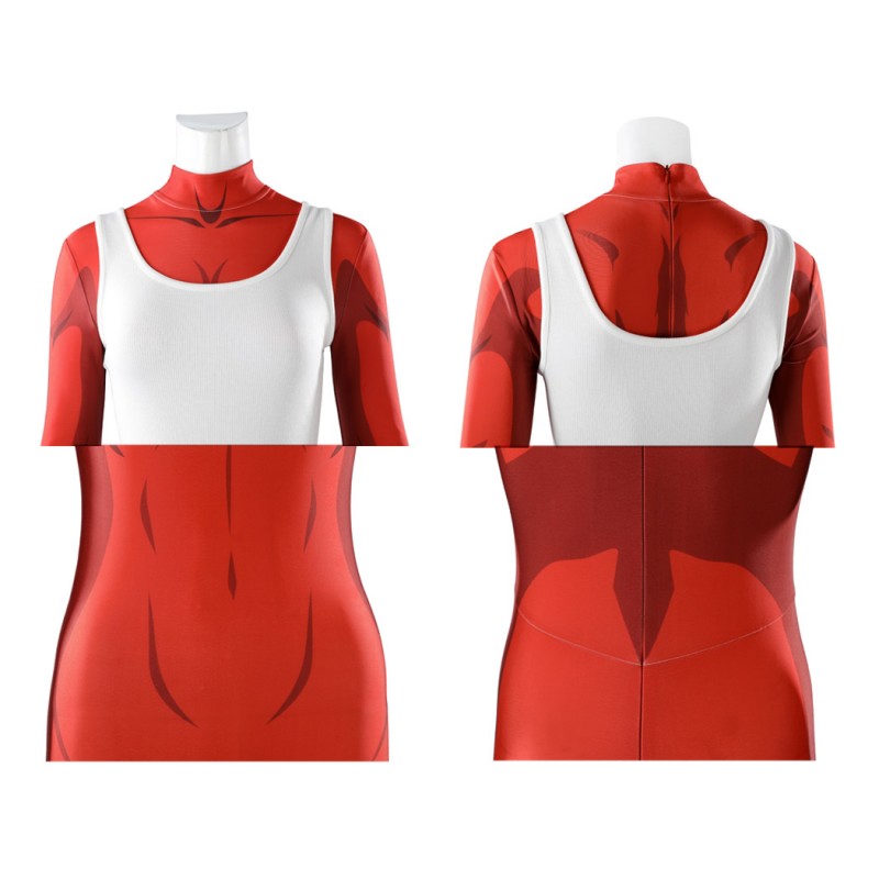 Dispatch Malevola Cosplay Costume Red Bodysuit for Women with Tail Full Set