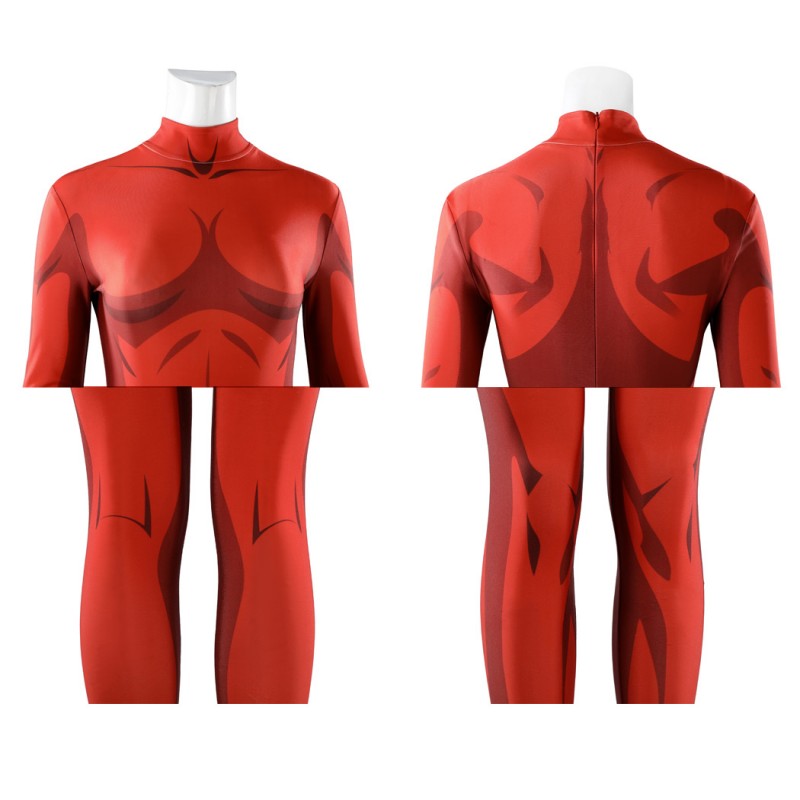 Dispatch Malevola Cosplay Costume Red Bodysuit for Women with Tail Full Set