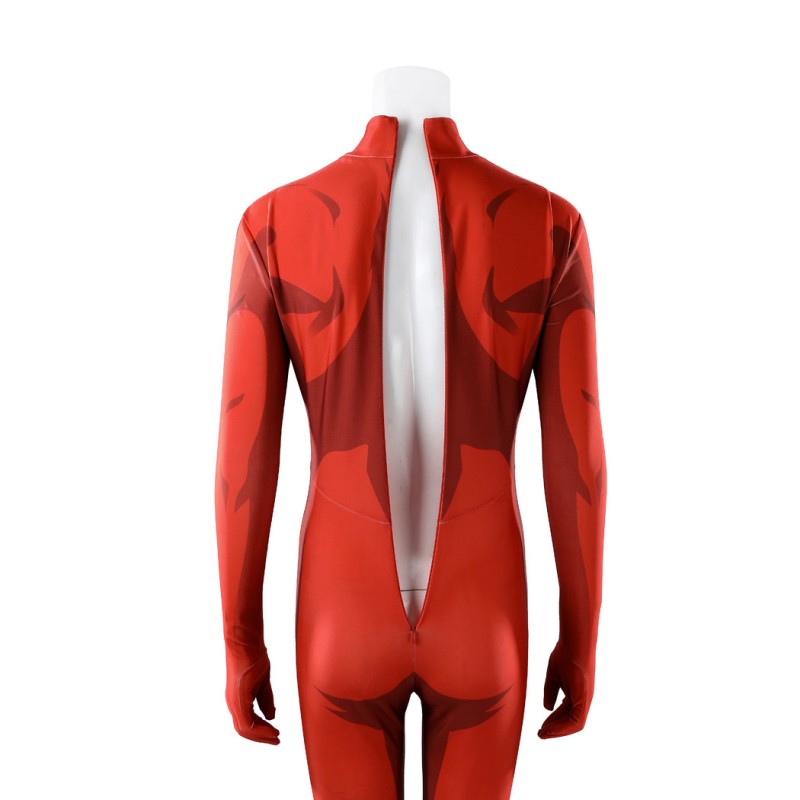 Dispatch Malevola Cosplay Costume Red Bodysuit for Women with Tail Full Set