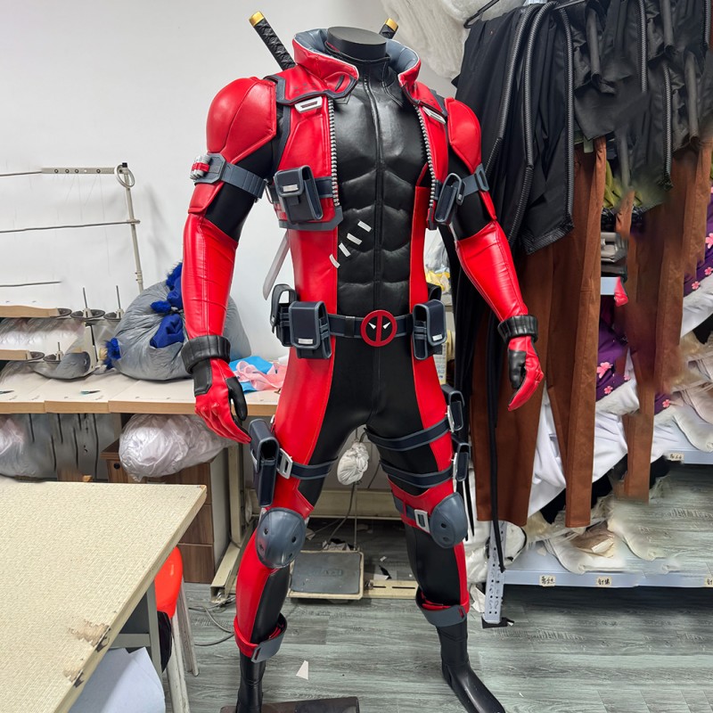 Marvel Rivals Deadpool Cosplay Costume Wade Wilson Suit Superhero Outfit Full Set Adult