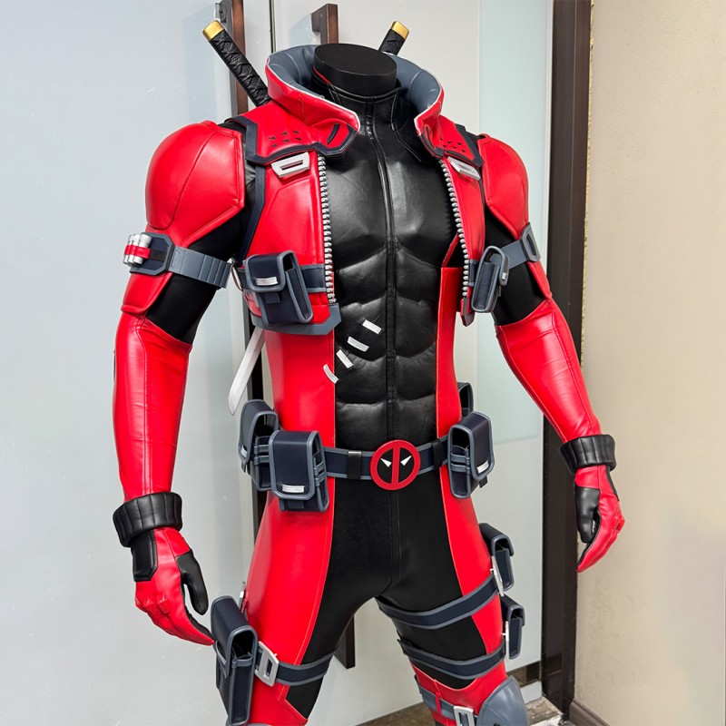 Marvel Rivals Deadpool Cosplay Costume Wade Wilson Suit Superhero Outfit Full Set Adult