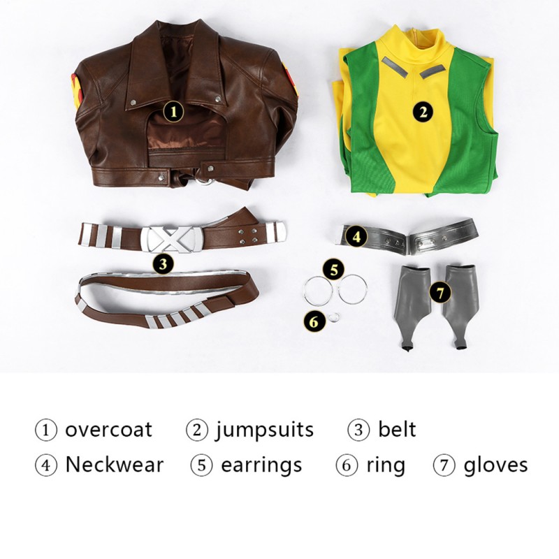 Marvel Rivals Rogue Cosplay Costume for Women Halloween Suit