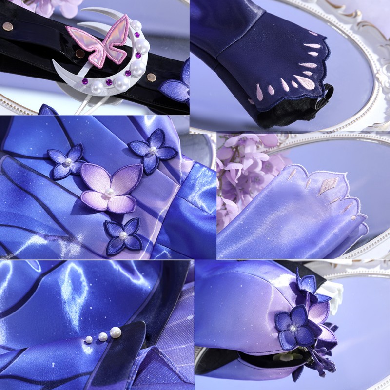 Honkai Star Rail Castorice Cosplay Costume Women Dress Suit Full Set
