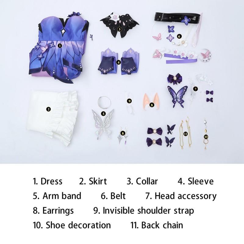 Honkai Star Rail Castorice Cosplay Costume Women Dress Suit Full Set
