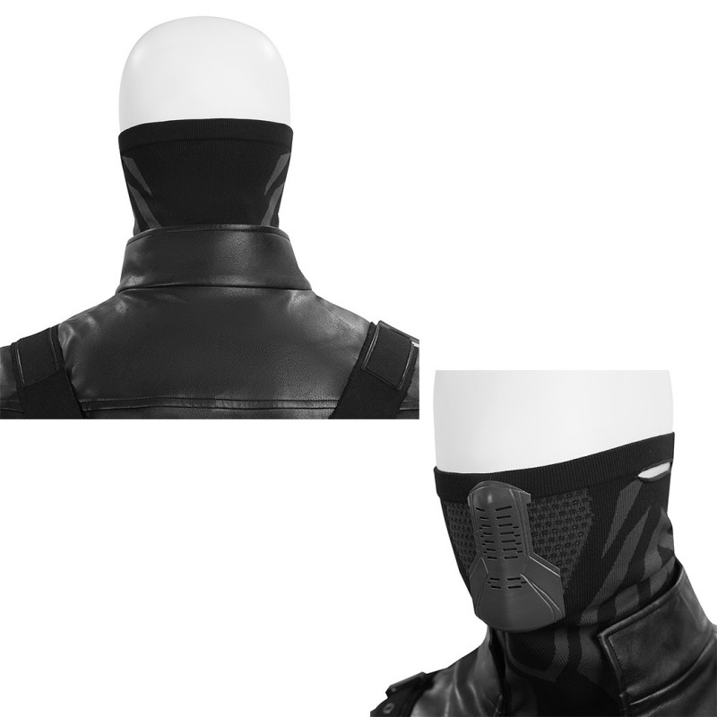 Captain America The Winter Soldier Cosplay Costume Bucky Barnes Black Suit Full Set