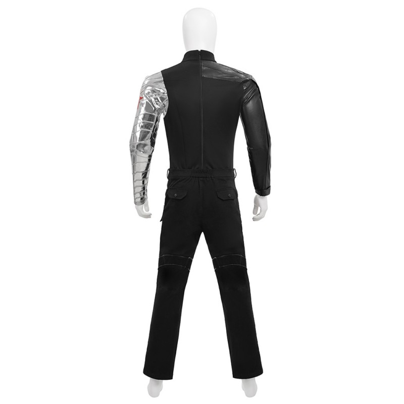 Captain America The Winter Soldier Cosplay Costume Bucky Barnes Black Suit Full Set