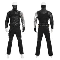 Captain America The Winter Soldier Cosplay Costume Bucky Barnes Black Suit Full Set