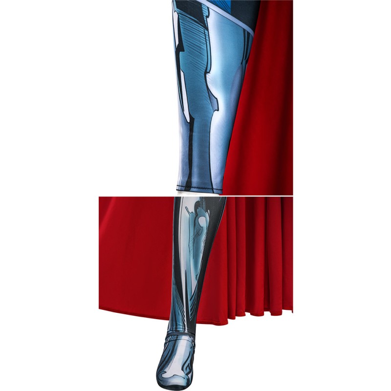 Superboy-Prime Cosplay Costume Superhero Jumpsuit Printed Suit for Men