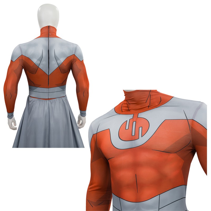 Invincible Season 4 Rex Splode Cosplay Costume for Men Printed Suit with Cape