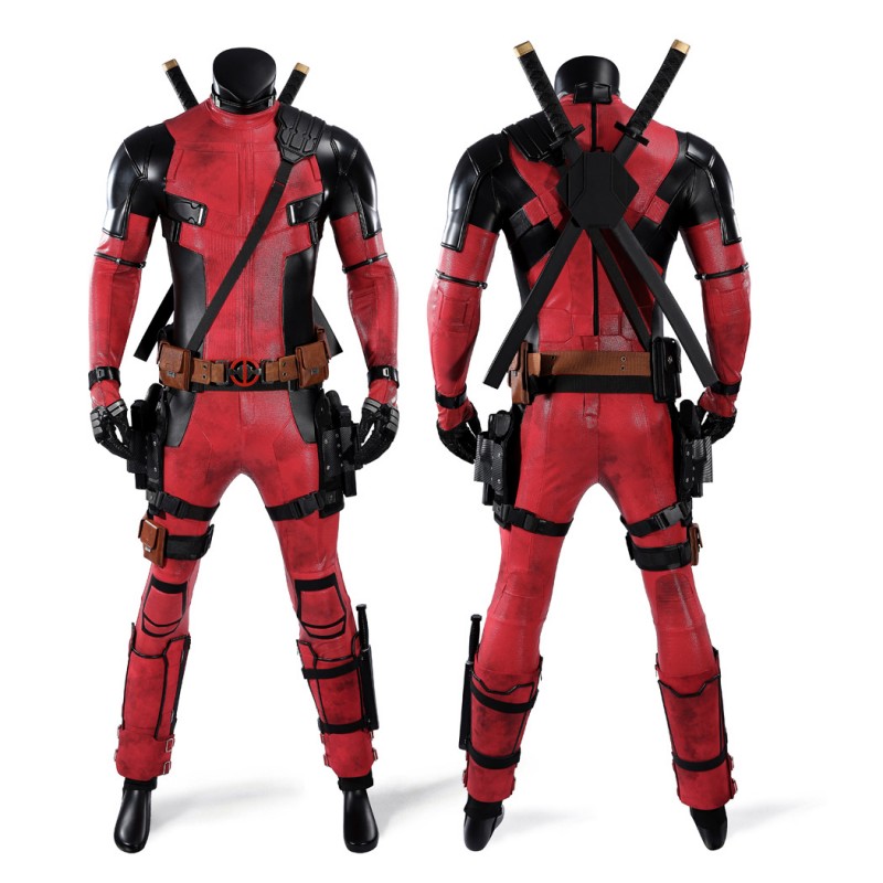 Deadpool 2 Wade Wilson Cosplay Costume Superhero Suit Upgraded Version