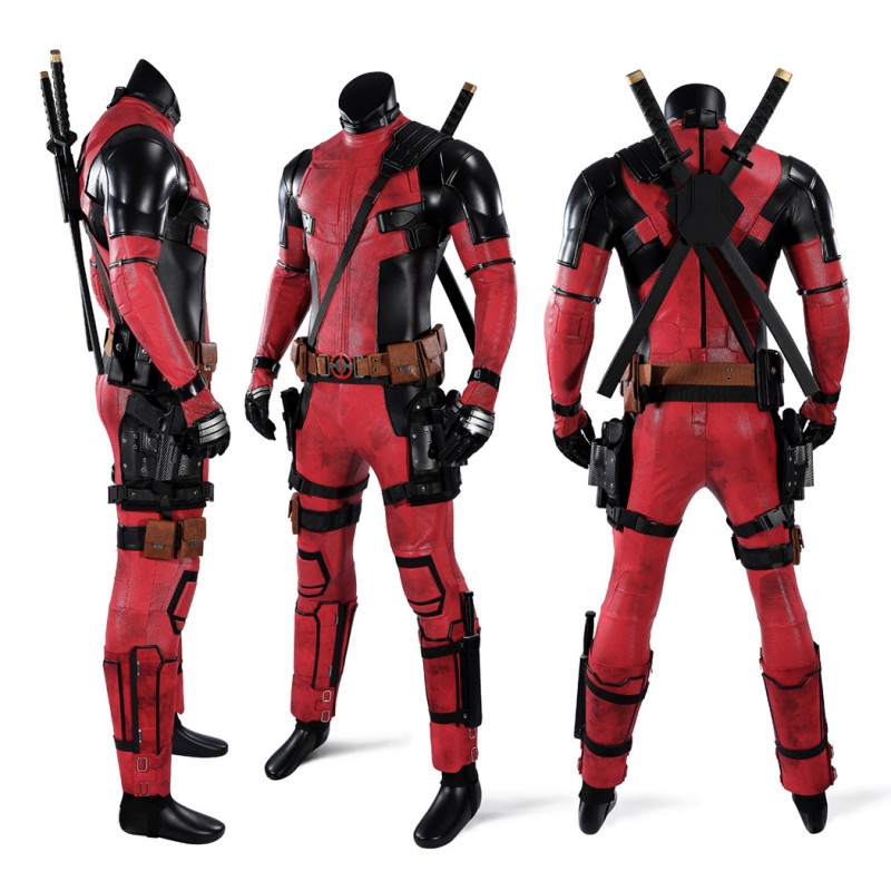 Deadpool 2 Wade Wilson Cosplay Costume Superhero Suit Upgraded Version