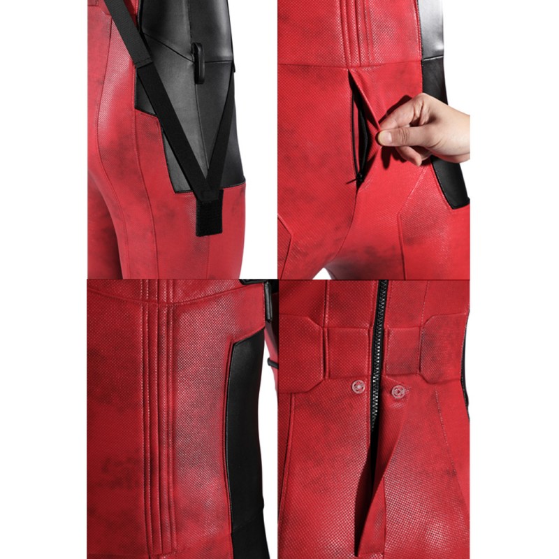 Deadpool 2 Wade Wilson Cosplay Costume Superhero Suit Upgraded Version