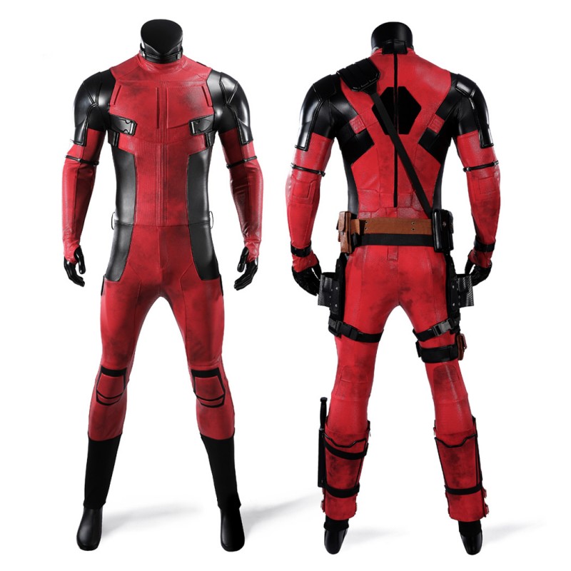 Deadpool 2 Wade Wilson Cosplay Costume Superhero Suit Upgraded Version