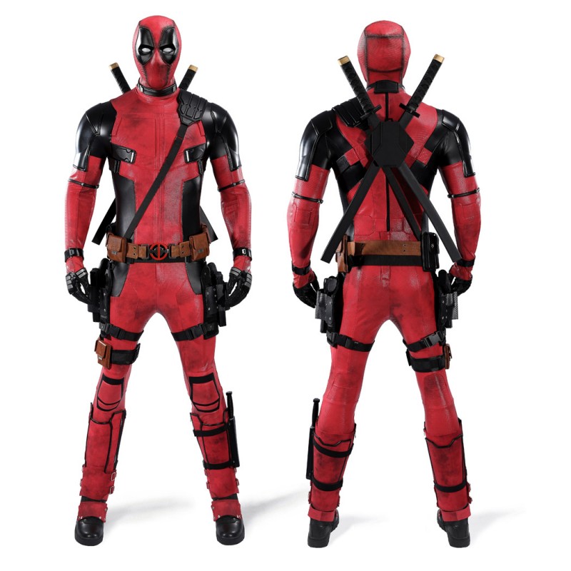Deadpool 2 Wade Wilson Cosplay Costume Superhero Suit Upgraded Version