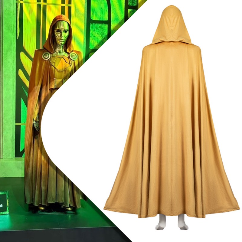 Avengers Doomsday Latveria Witch Robe Cosplay Costume Green Yellow Purple Cloak Women Cape Suit