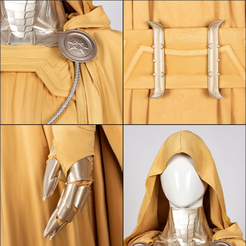 Avengers Doomsday Latveria Witch Robe Cosplay Costume Green Yellow Purple Cloak Women Cape Suit