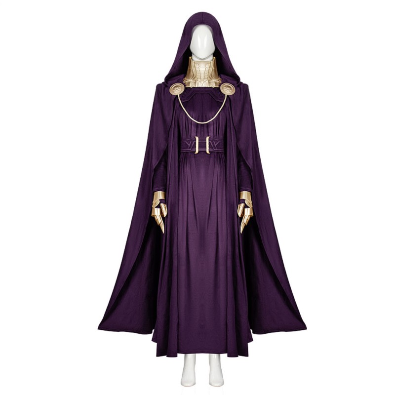 Avengers Doomsday Latveria Witch Robe Cosplay Costume Green Yellow Purple Cloak Women Cape Suit
