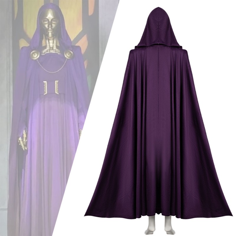 Avengers Doomsday Latveria Witch Robe Cosplay Costume Green Yellow Purple Cloak Women Cape Suit