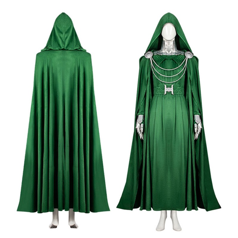 Avengers Doomsday Latveria Witch Robe Cosplay Costume Green Yellow Purple Cloak Women Cape Suit