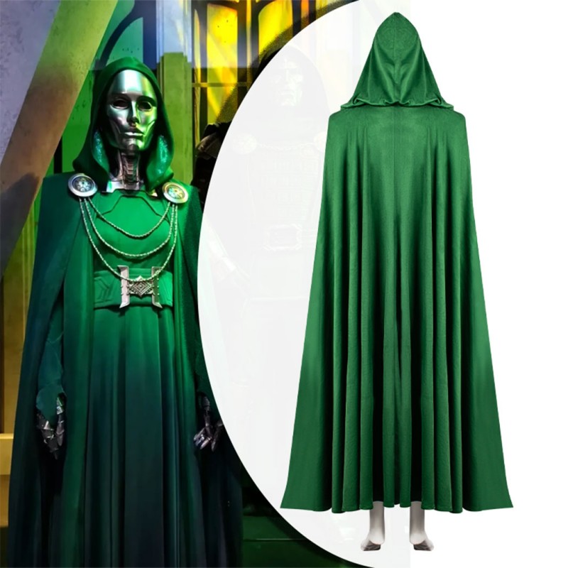 Avengers Doomsday Latveria Witch Robe Cosplay Costume Green Yellow Purple Cloak Women Cape Suit