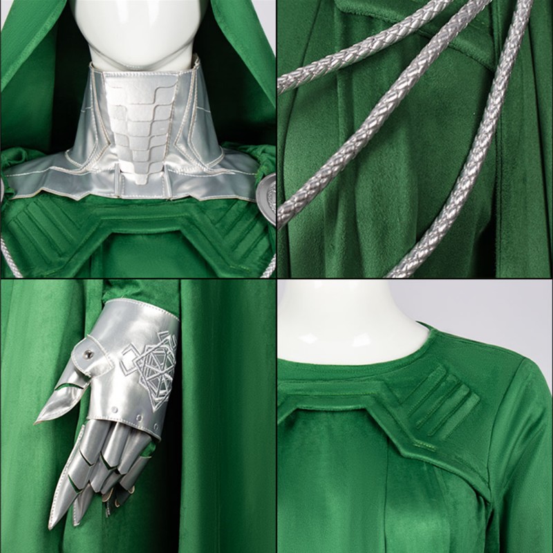 Avengers Doomsday Latveria Witch Robe Cosplay Costume Green Yellow Purple Cloak Women Cape Suit