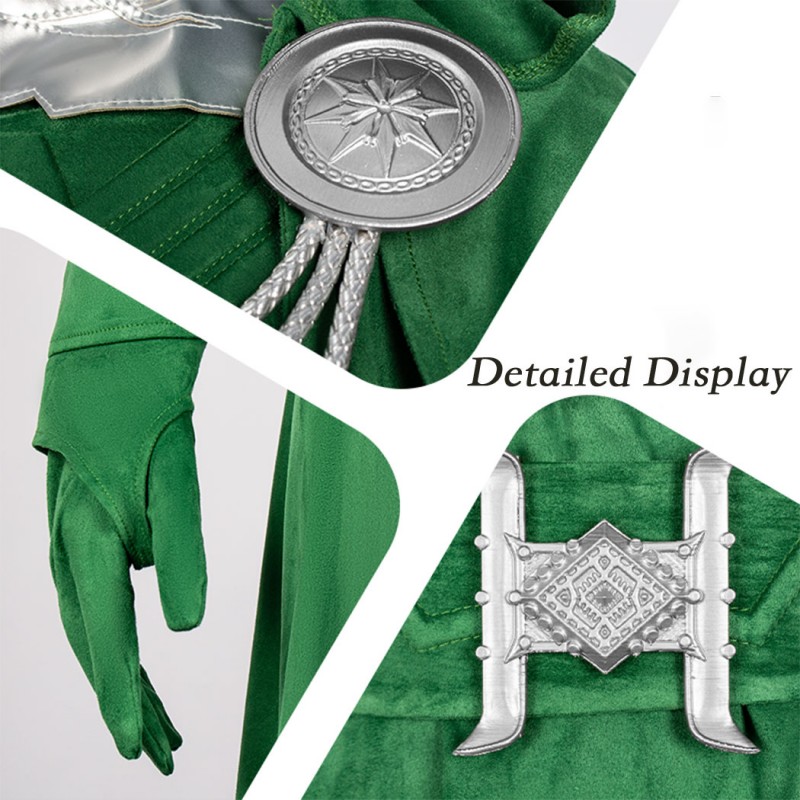 Avengers Doomsday Latveria Witch Robe Cosplay Costume Green Yellow Purple Cloak Women Cape Suit