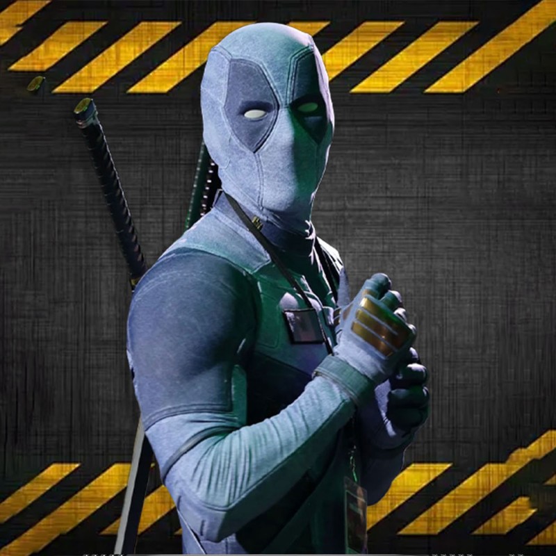 Jeanpool Deadpool Costume Ryan Reynolds Blue Denim Cosplay Suit