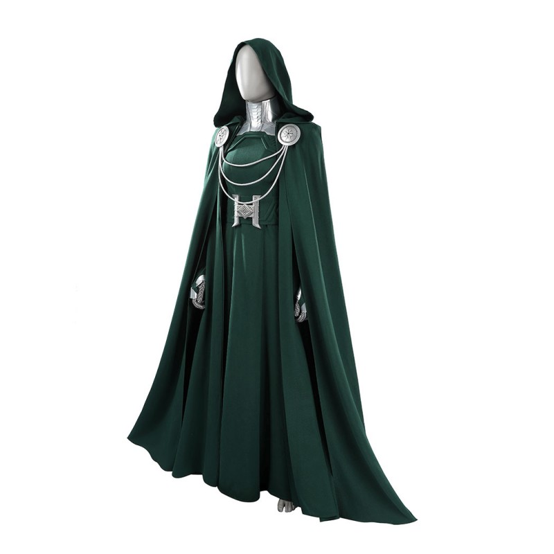Avengers Doomsday Latverian Witch Cosplay Costume Green Outfit Women Suit with Cape
