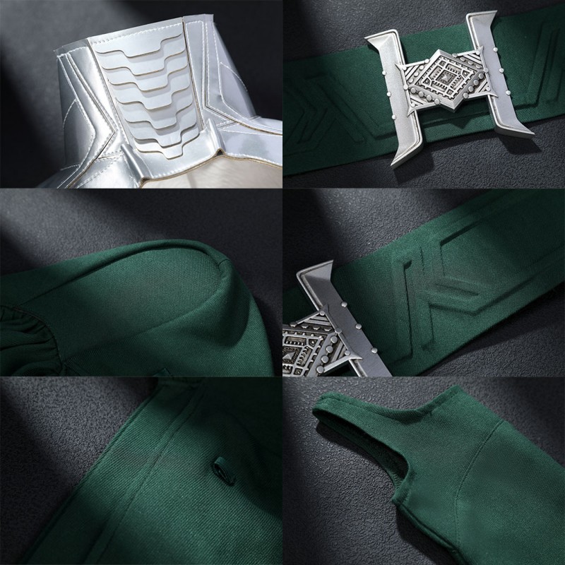 Avengers Doomsday Latverian Witch Cosplay Costume Green Outfit Women Suit with Cape