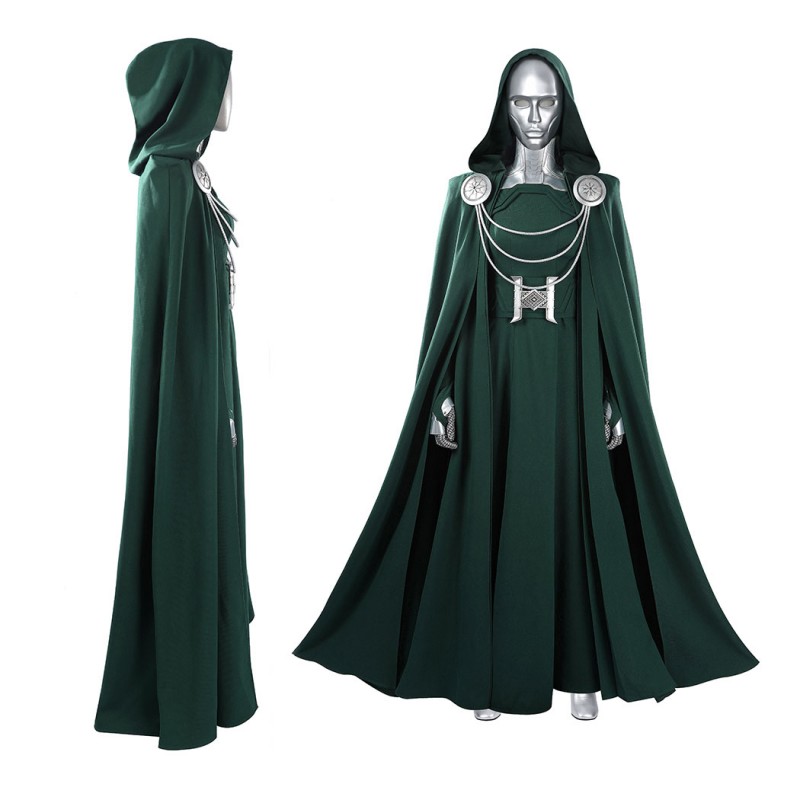 Avengers Doomsday Latverian Witch Cosplay Costume Green Outfit Women Suit with Cape