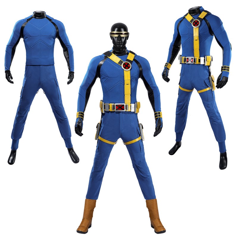 Avengers Doomsday Cyclops Costume Scott Summers X-Men Cosplay Suit Blue & Yellow Outfit