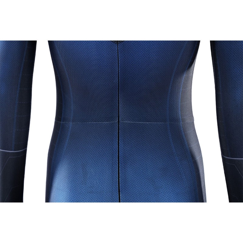 Invisible Woman Fantastic Four 2005 Cosplay Costume Susan Storm Navy Polyester Printed Jumpsuit