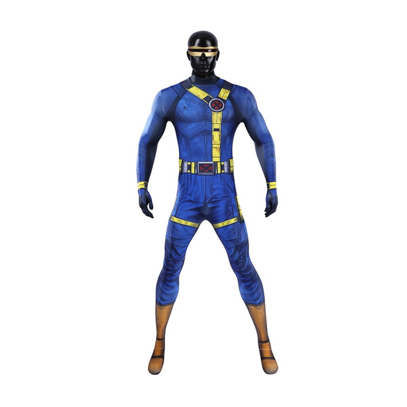 Avengers Doomsday Cyclops Cosplay Costume Scott Summers Polyester Printed Jumpsuit for Men